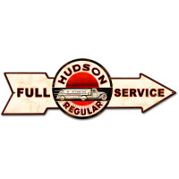 Full Service Hudson Regular Metal Sign - 32" x 11"
