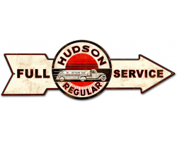 Full Service Hudson Regular Metal Sign - 32" x 11"