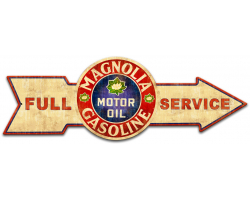 Full Service Magnolia Gasoline Metal Sign