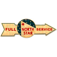 Full Service North Star Metal Sign - 32" x 11"