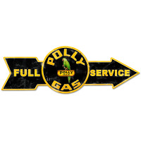 Full Service Polly Gas Metal Sign - 32" x 11"