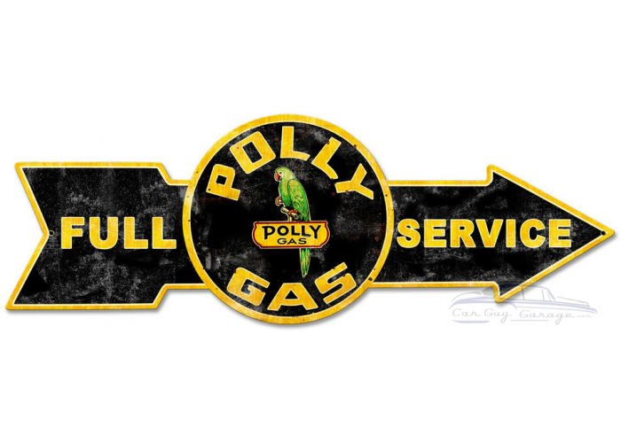 Full Service Polly Gas Metal Sign - 32" x 11"
