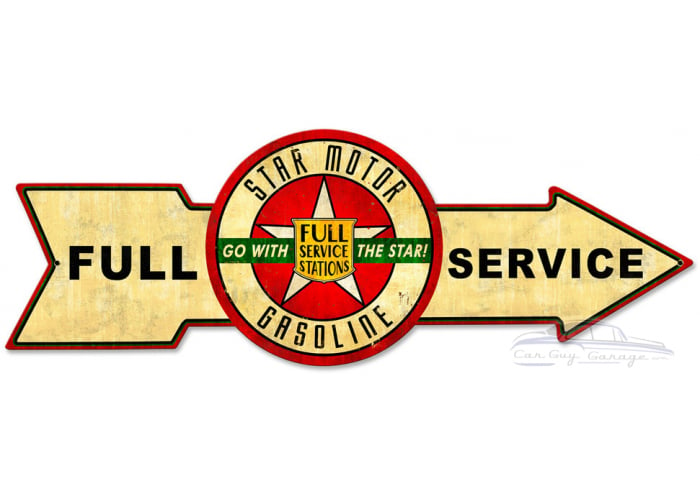 Full Service Star Motor Gasoline Metal Sign