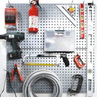 Heavy-Duty Galvanized Steel Pegboard Panels, 16 x 32, Set of 2