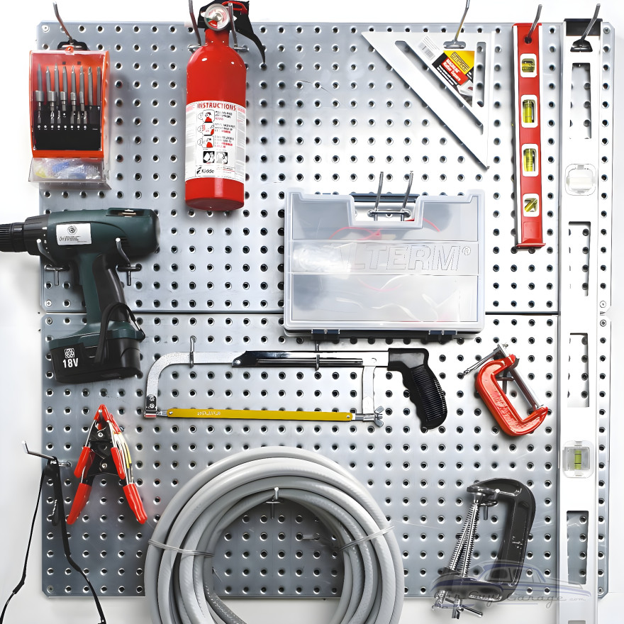 Two 16" x 32" Galvanized Metal Pegboards Two 16" x 32" Galvanized Metal Pegboards