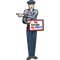 Garage Guy Metal Sign - 12" x 24"