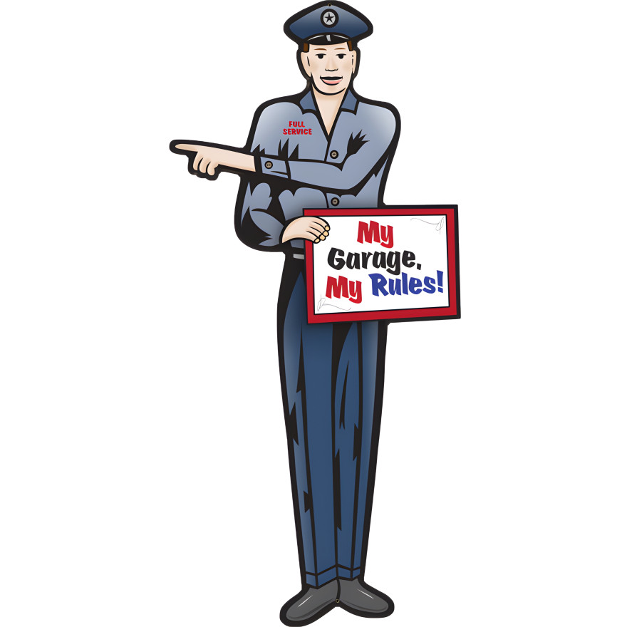 Garage Guy Metal Sign - 12" x 24"