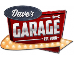 Garage Personalized Metal Sign - 24" x 16"