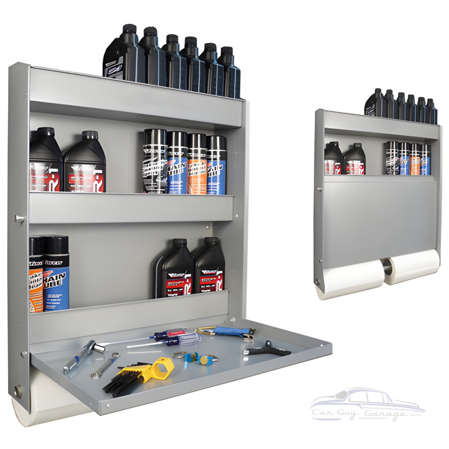 Garage Shelving with Folding Workstation Garage Shelving with Folding Workstation