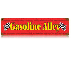 Gasoline Alley Metal Sign - 20" x 5"