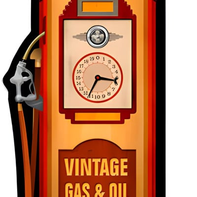 Gas Pump Metal Sign - 7"x26" - Unique Garage Wall Decor