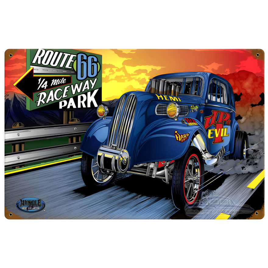 Gasser Evil Metal Sign - 18" x 12"