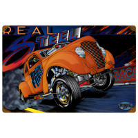 Gasser Real Steel Metal Sign - 18" x 12"