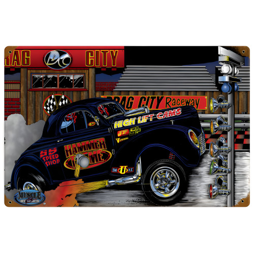 Gasser Willey's Hammer Time Metal Sign - 18" x 12"