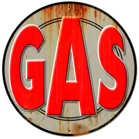 Gas sign - 28" Round