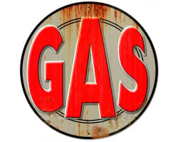 Gas sign - 28" Round