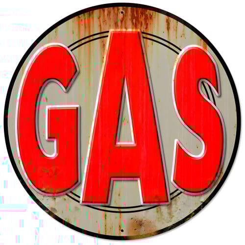 Gas sign - 28" Round