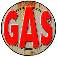 Gas sign - 14" Round