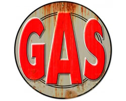 Gas sign - 14" Round