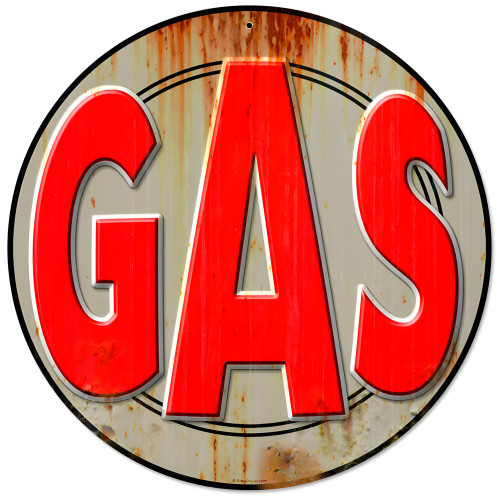 Gas sign - 14" Round