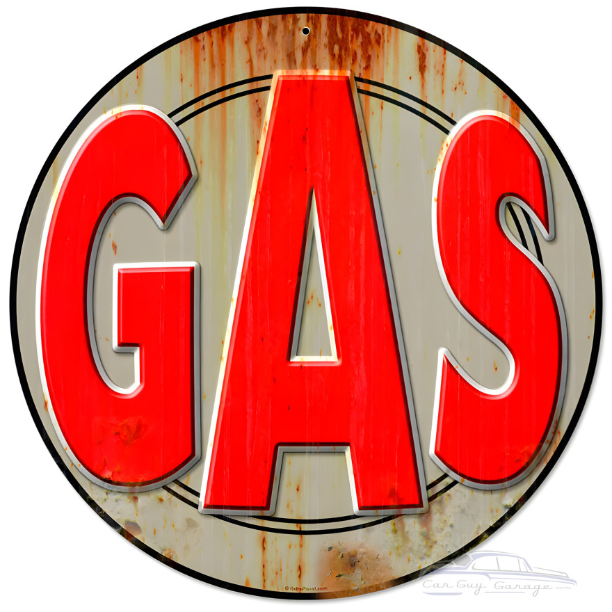 Gas sign - 14" Round