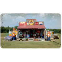 Gas Station Sign - 14" x 8"