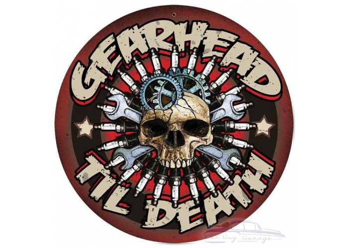 Gearhead Metal Sign - 14" Round