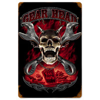 Gearhead Metal Sign - 12" x 18"