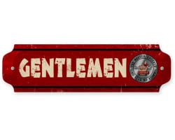 Gentlemen Metal Sign - 12" x 3"