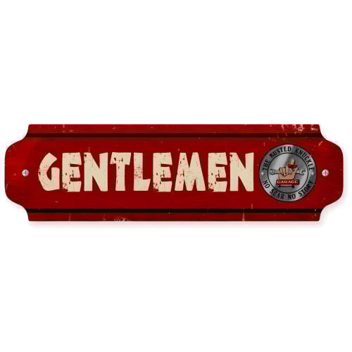 Gentlemen Metal Sign - 12" x 3"