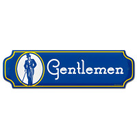 Gentlemen Metal Sign - 5" x 20"