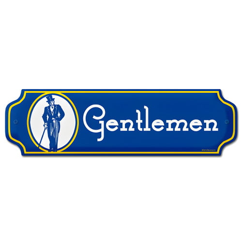 Gentlemen Metal Sign - 5" x 20"