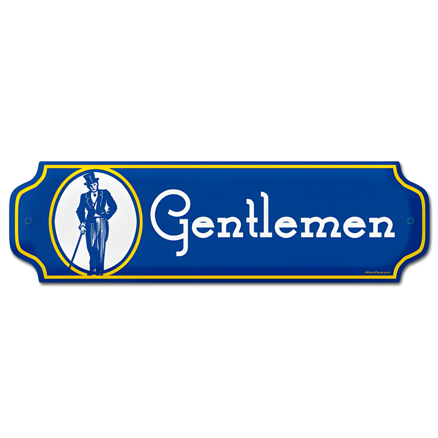 Gentlemen Metal Sign - 5" x 20"