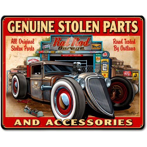 Genuine Stolen Parts Metal Sign - 15" x 12"