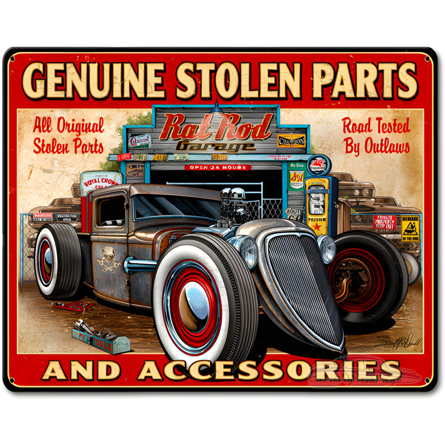 Genuine Stolen Parts Metal Sign - 15" x 12"