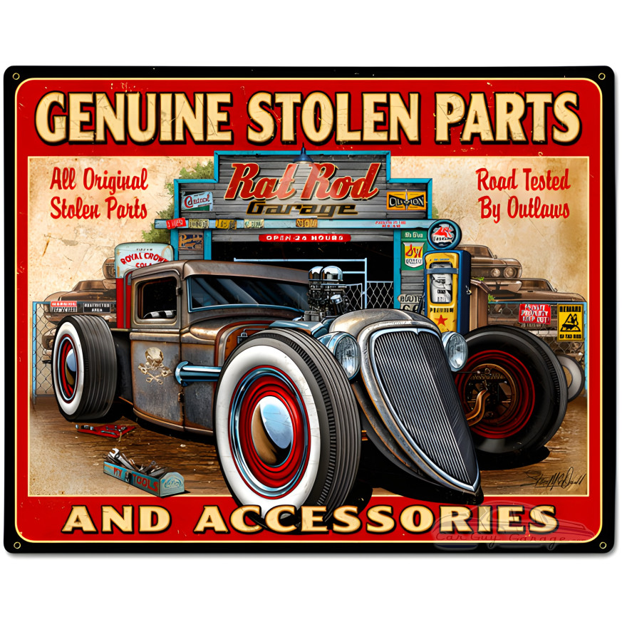 Genuine Stolen Parts Metal Sign - 30" x 24"