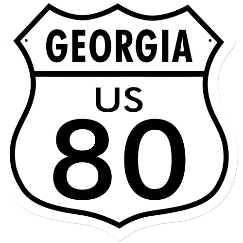 Georgia US 80 Metal Sign - 15" x 15"