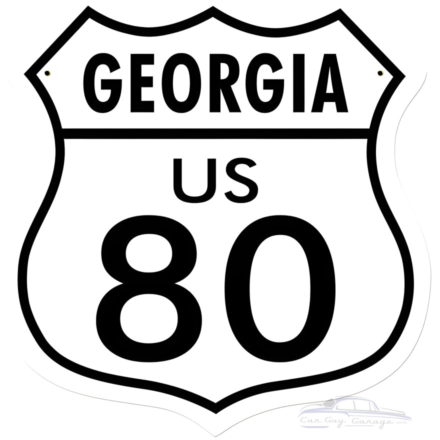 Georgia US 80 Metal Sign - 15" x 15"