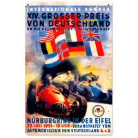 German Grand Prix Metal Sign - 12" x 18"