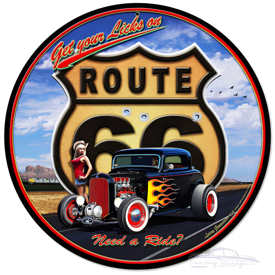 Get Your Licks Metal Sign - 14" Round