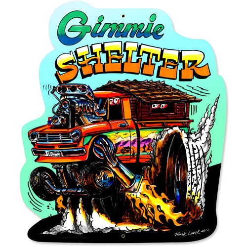 Gimme Shelter Metal Sign - 14" x 17"