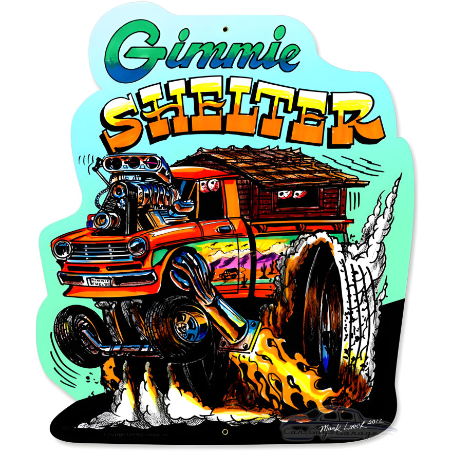 Gimme Shelter Metal Sign - 14" x 17"