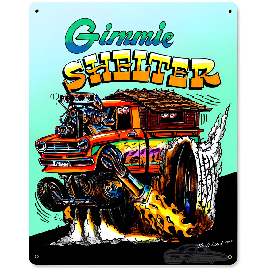 Gimme Shelter Metal Sign - 12" x 15"
