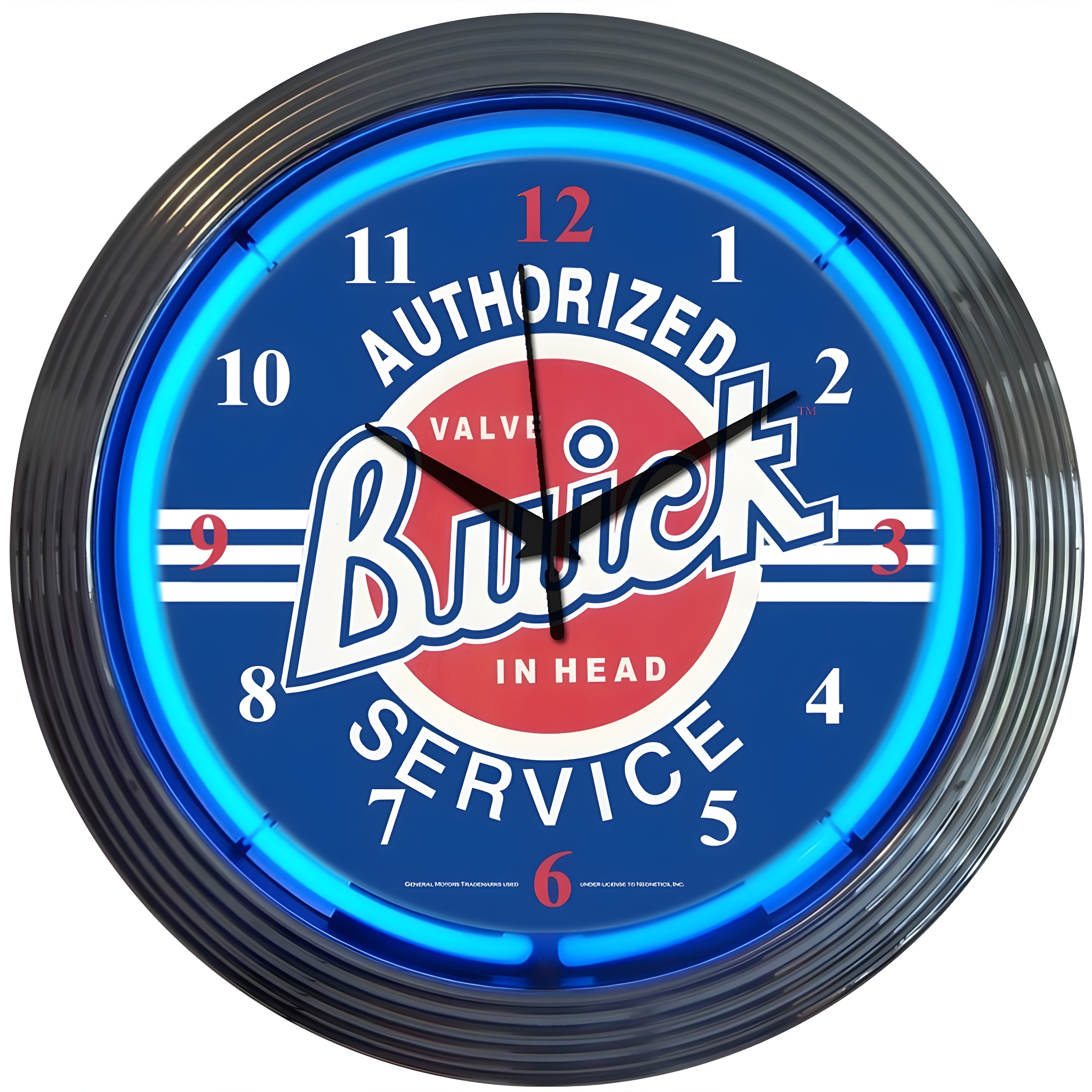 Buick Neon Clock - GM Service Blue Wall Clock