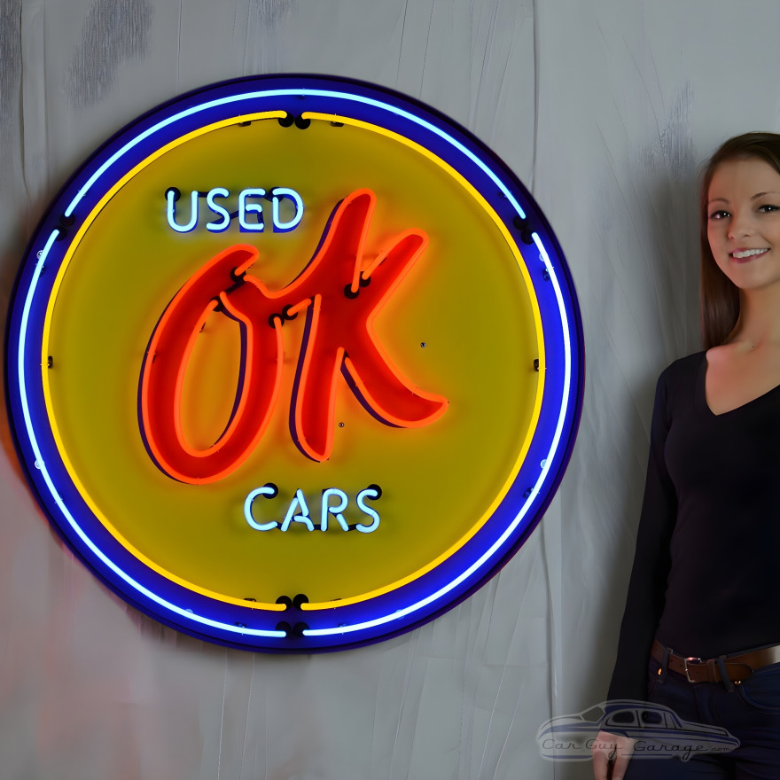 GM Ok Used Cars Neon Sign GM Ok Used Cars Neon Sign