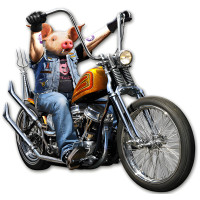 Goin' Hog Wild Metal Sign - 17" x 16"