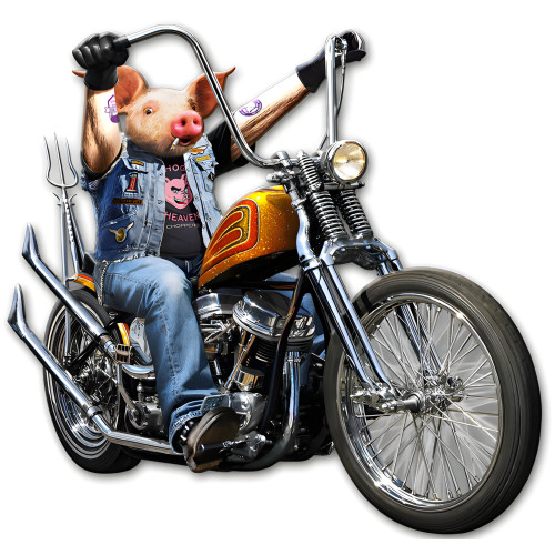 Goin' Hog Wild Metal Sign - 17" x 16"