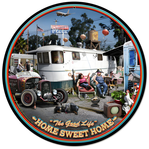 Good Life Metal Sign - 14" Round