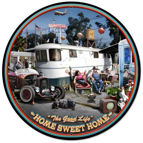 Good Life Metal Sign - 28" Round