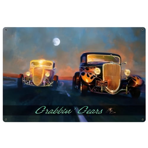 Grabbin Gears Metal Sign - 36" x 24"